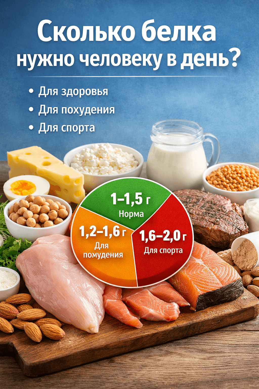 Норма белка в день: сколько граммов белка нужно человеку